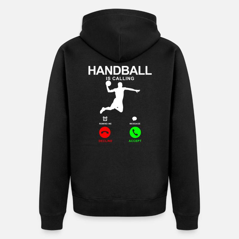 handball - Veste à capuche bio Premium Unisexe - noir
