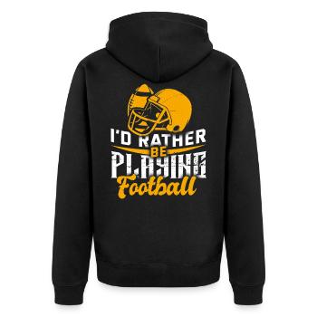 Football Football américain cadeau de football - Veste à capuche bio Premium Unisexe - noir - Dos - Nico (187cm)