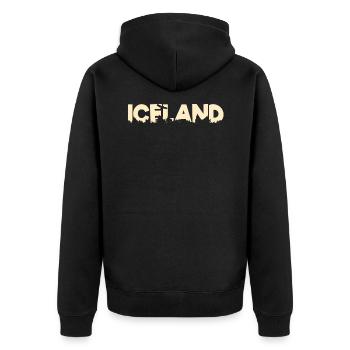 Islande - Veste à capuche bio Premium Unisexe - noir - Dos - Nico (187cm)