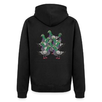 Pigeons - Veste à capuche bio Premium Unisexe - noir - Dos - Nico (187cm)