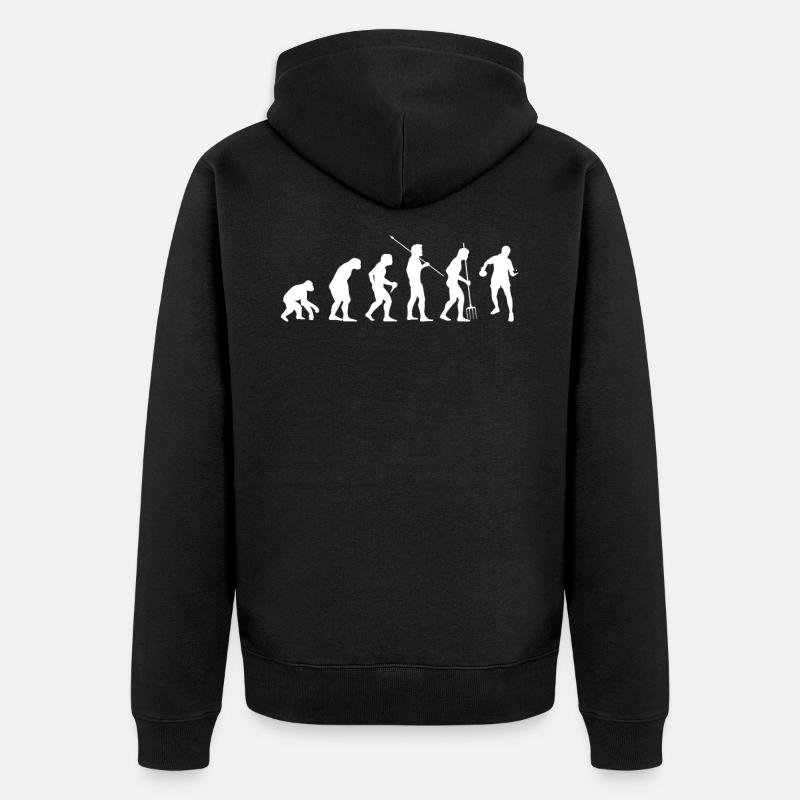 Evolution table tennis - Unisex Premium Organic Zip Hoodie - black