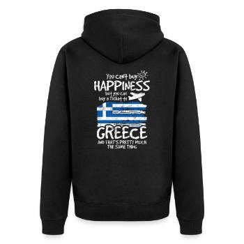 Grèce - Veste à capuche bio Premium Unisexe - noir - Dos - Nico (187cm)