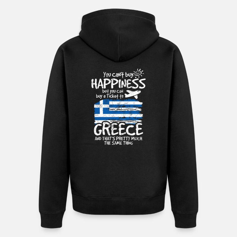 Grèce - Veste à capuche bio Premium Unisexe - noir