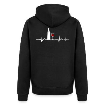 vin - Veste à capuche bio Premium Unisexe - noir - Dos - Nico (187cm)