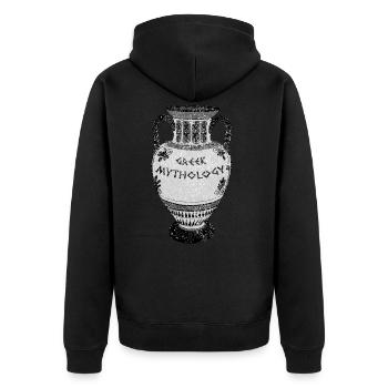 Griechenland Griechische Mythologie Antike - Unisex Premium Bio Zip Hoodie - Schwarz - Hinten - Nico (187cm)