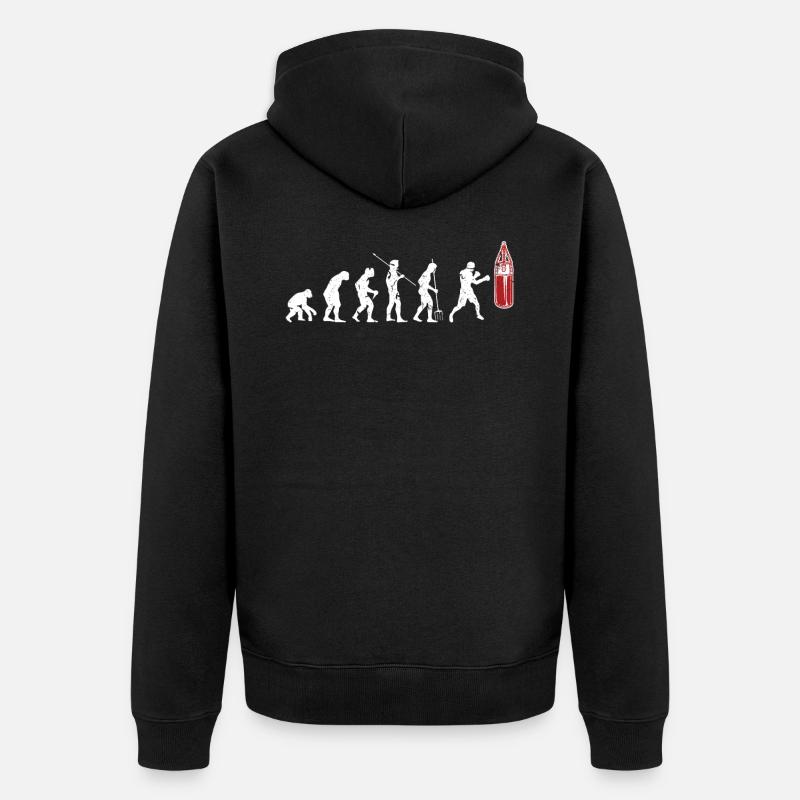 Evolution de la boxe - Veste à capuche bio Premium Unisexe - noir