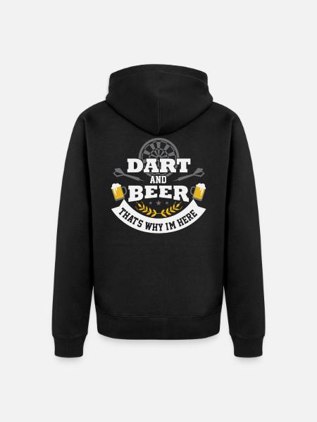 Dart - Unisex Premium Bio Zip Hoodie - Schwarz