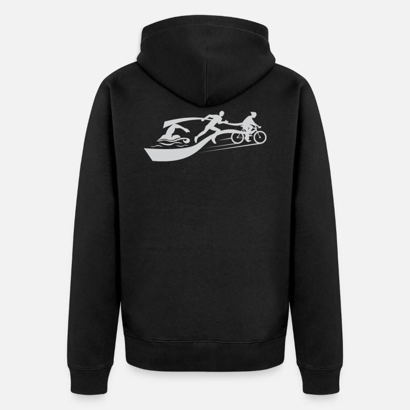 Triathlon - Veste à capuche bio Premium Unisexe - noir
