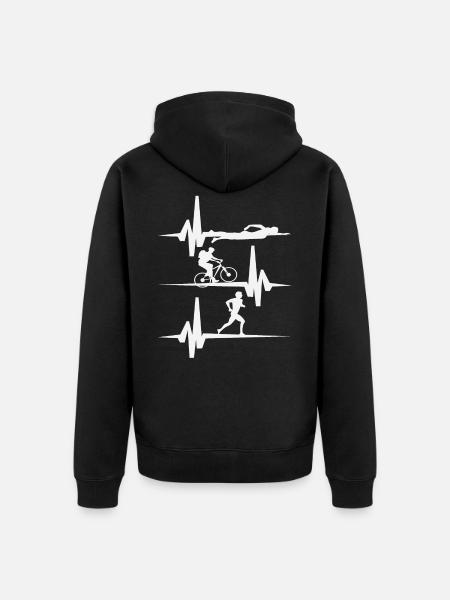 Triathlon - Unisex Premium Organic Zip Hoodie - black