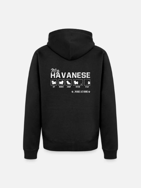 Havanese Havanese - Unisex Premium Organic Zip Hoodie - black