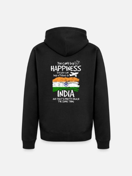 Inde - Veste à capuche bio Premium Unisexe - noir