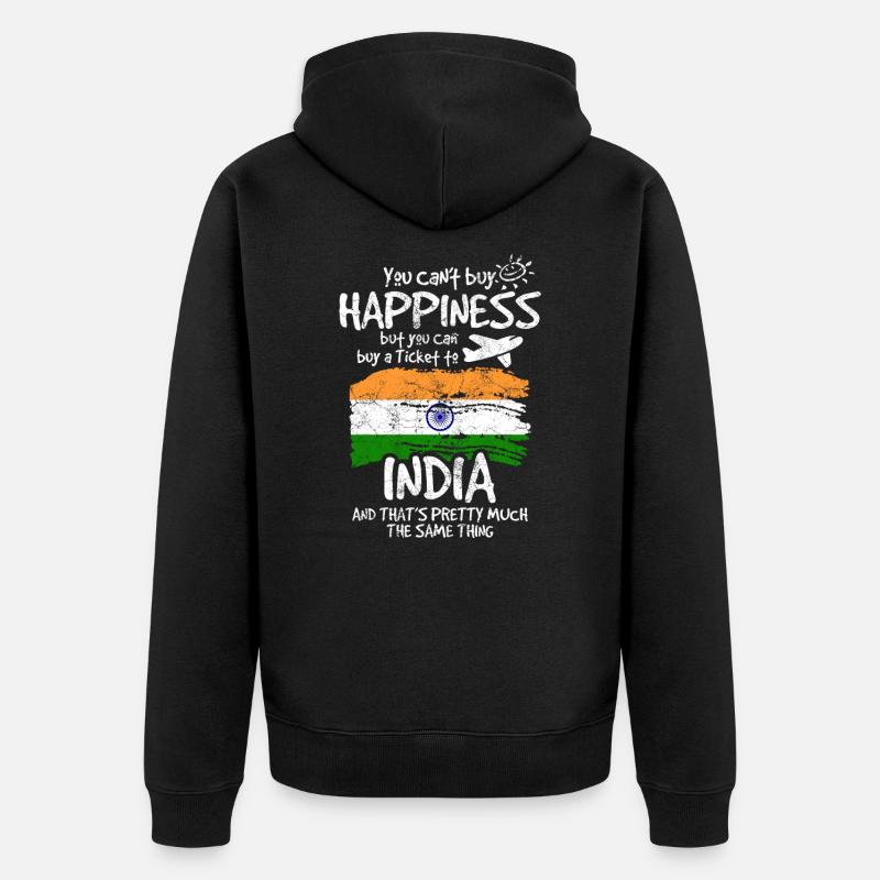 Inde - Veste à capuche bio Premium Unisexe - noir