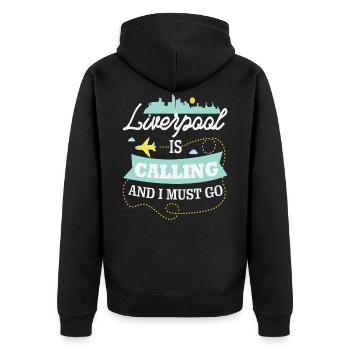 Liverpool - Veste à capuche bio Premium Unisexe - noir - Dos - Nico (187cm)