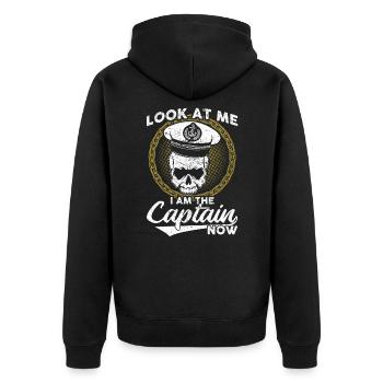 Je suis le capitaine maintenant - Veste à capuche bio Premium Unisexe - noir - Dos - Nico (187cm)