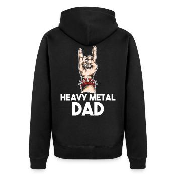 Heavy Metal Dad père fête des pères cadeau musique - Veste à capuche bio Premium Unisexe - noir - Dos - Nico (187cm)
