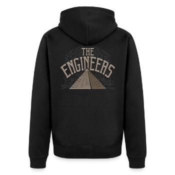 Ägypten Pyramide Verschwörungstheorie - Unisex Premium Bio Zip Hoodie - Schwarz - Hinten - Nico (187cm)