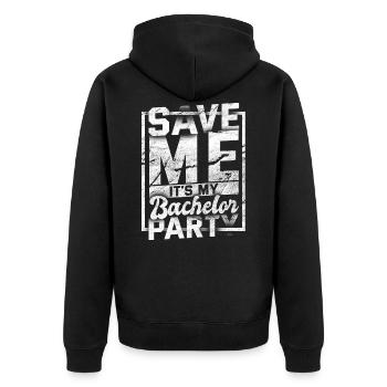 Bachelor Party Marriage Bachelorette Party - Unisex Premium Organic Zip Hoodie - black - Back - Nico (187cm)