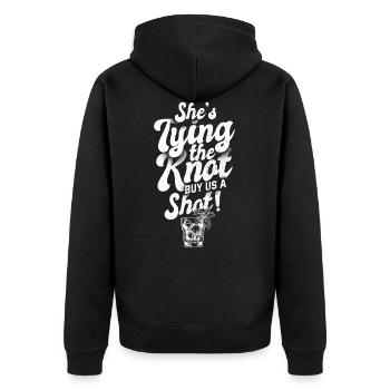 Bachelor Party Marriage Bachelorette Party - Unisex Premium Organic Zip Hoodie - black - Back - Nico (187cm)