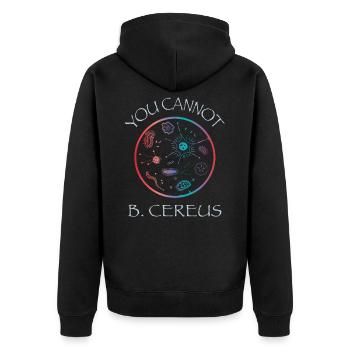 Biology Microbiology Bacteria Teacher T-Shirt - Unisex Premium Organic Zip Hoodie - black - Back - Nico (187cm)