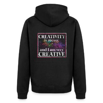 Artists - Unisex Premium Organic Zip Hoodie - black - Back - Nico (187cm)