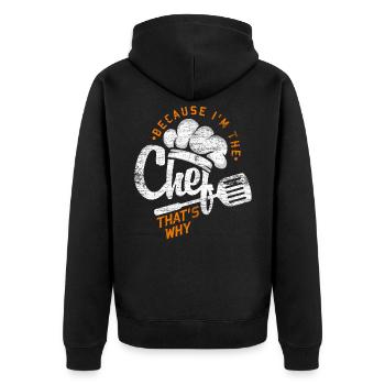 Chef chef - Veste à capuche bio Premium Unisexe - noir - Dos - Nico (187cm)