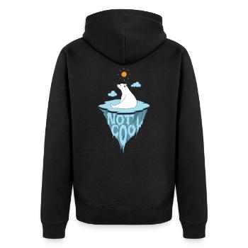 Ours polaire cadeau de t-shirt de la crème glacée environnementale ours d'amour Polar Bears - Veste à capuche bio Premium Unisexe - noir - Dos - Nico (187cm)