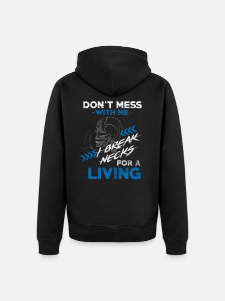 Physiotherapist Anatomy - Unisex Premium Organic Zip Hoodie - black