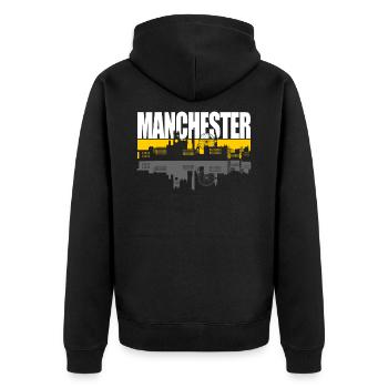 Manchester - Veste à capuche bio Premium Unisexe - noir - Dos - Nico (187cm)