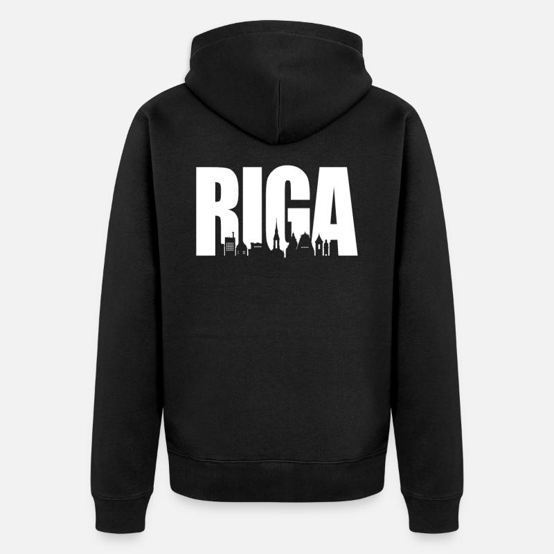 Riga - Veste à capuche bio Premium Unisexe - noir