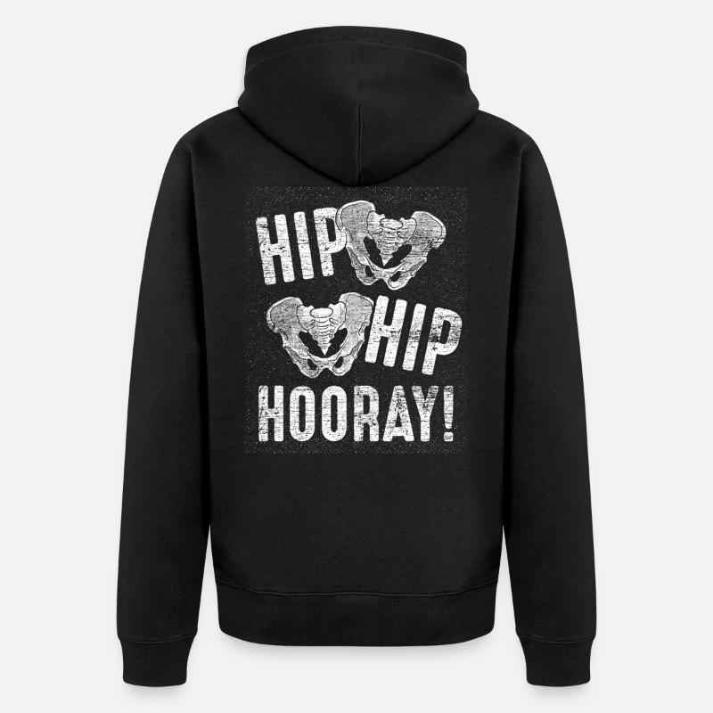 Orthopäde Hüfte - Unisex Premium Bio Zip Hoodie - Schwarz