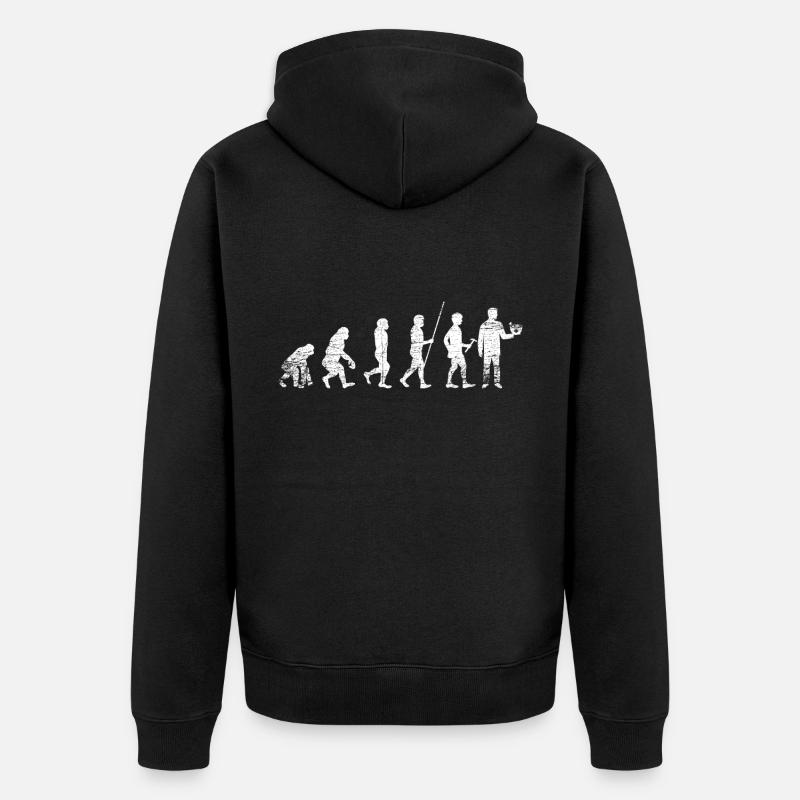 Evolution Pharmacist - Unisex Premium Organic Zip Hoodie - black