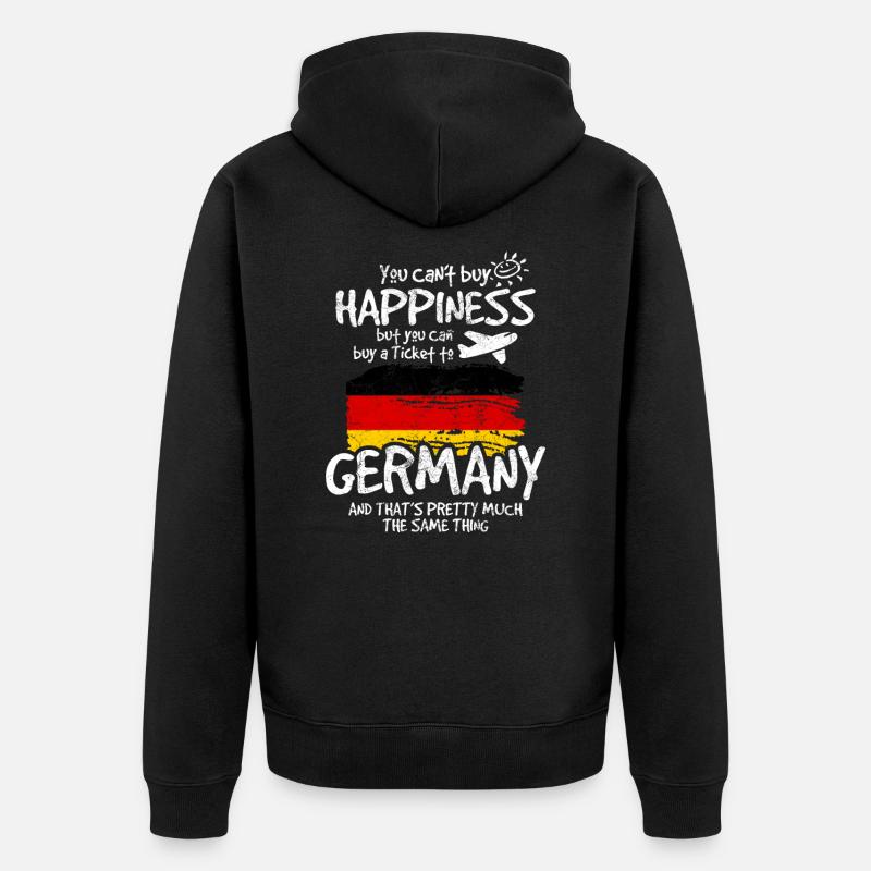 Deutschland - Unisex Premium Bio Zip Hoodie - Schwarz