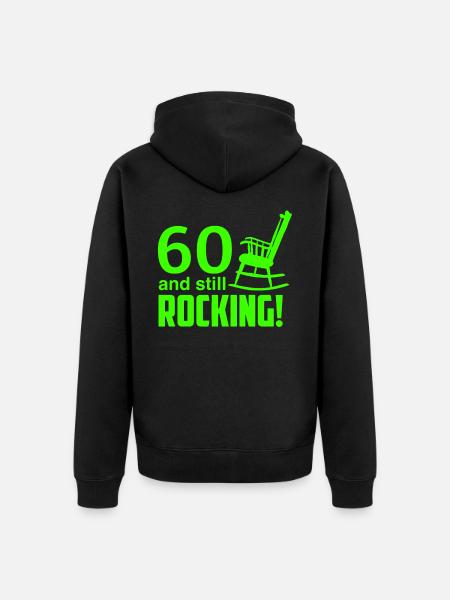60th birthday - Unisex Premium Organic Zip Hoodie - black