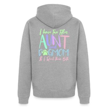 tante - Veste à capuche bio Premium Unisexe - gris chiné - Dos - Nico (187cm)