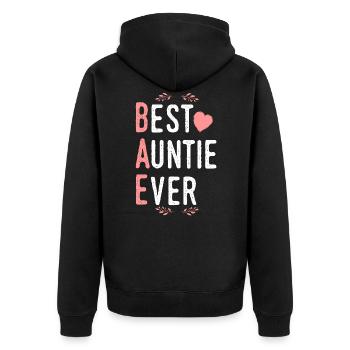 tante - Veste à capuche bio Premium Unisexe - noir - Dos - Nico (187cm)