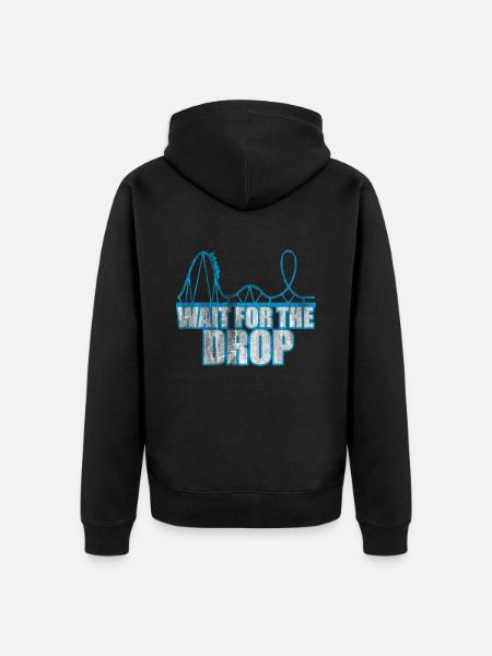Roller coaster case - Unisex Premium Organic Zip Hoodie - black