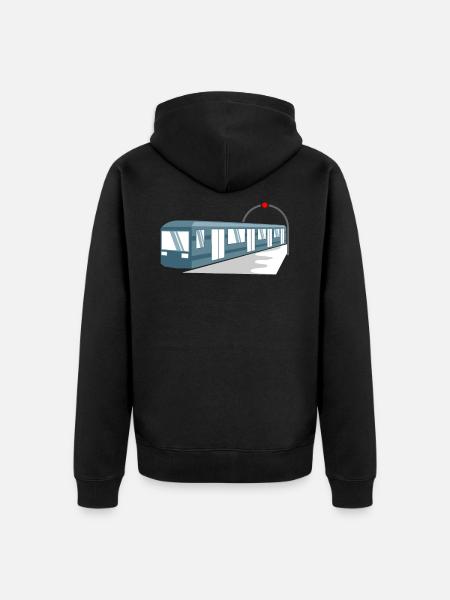 Train trains train modèle - Veste à capuche bio Premium Unisexe - noir