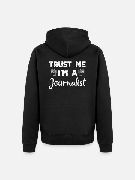 Journalist trust - Unisex Premium Organic Zip Hoodie - black