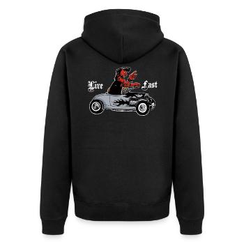 devil's hotrod - Veste à capuche bio Premium Unisexe - noir - Dos - Nico (187cm)
