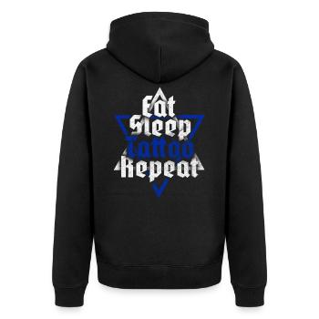 tatouage - Veste à capuche bio Premium Unisexe - noir - Dos - Nico (187cm)