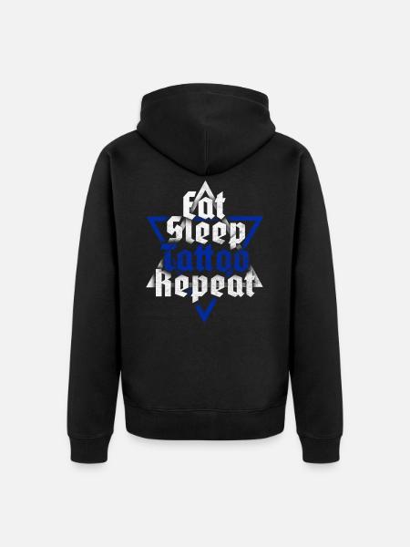 Tattoo - Unisex Premium Organic Zip Hoodie - black