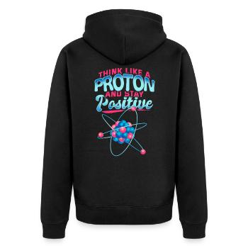 chemistry - Unisex Premium Organic Zip Hoodie - black - Back - Nico (187cm)