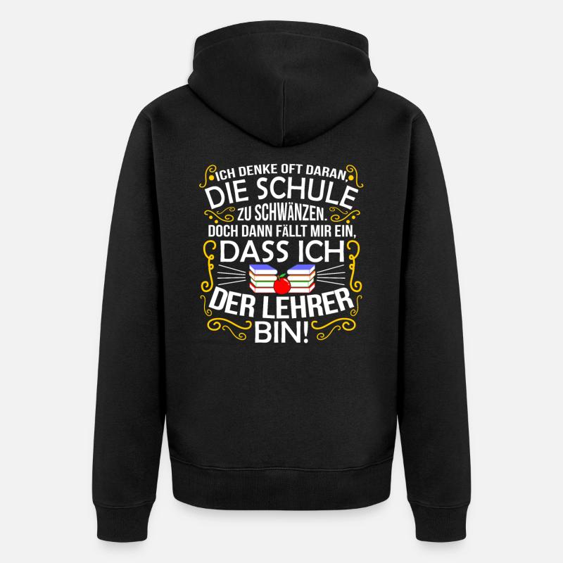 professeur - Veste à capuche bio Premium Unisexe - noir