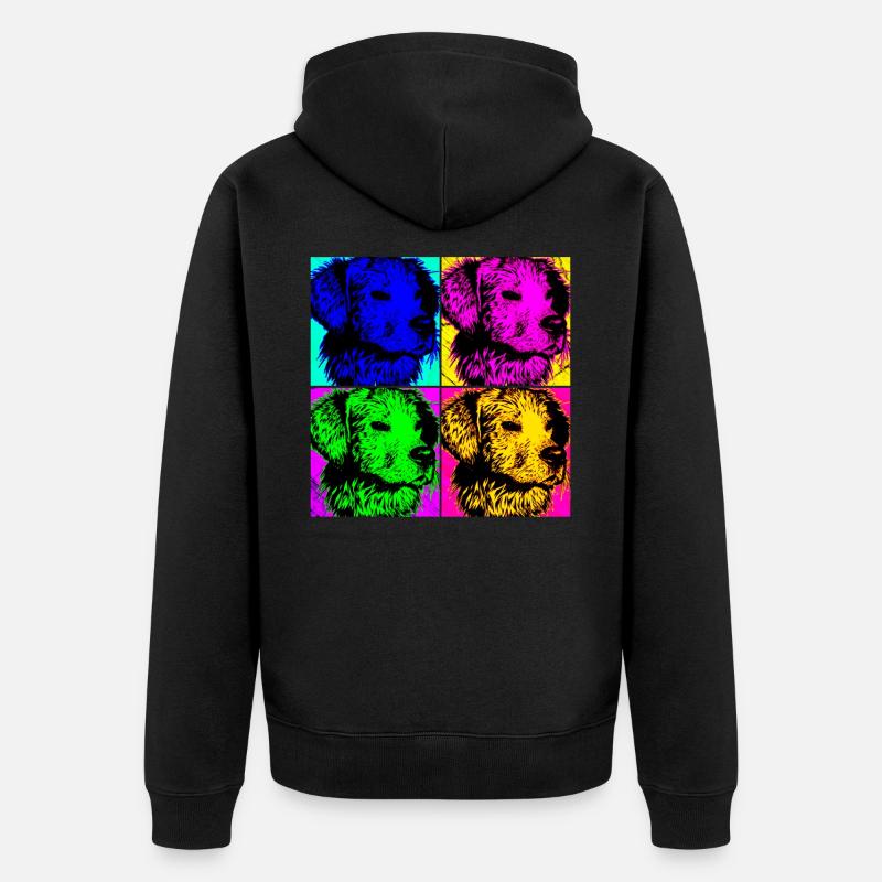 chien - Veste à capuche bio Premium Unisexe - noir