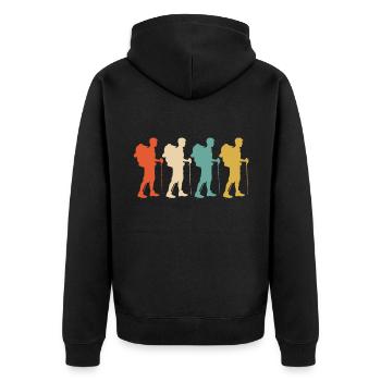 Randonneurs randonneurs - Veste à capuche bio Premium Unisexe - noir - Dos - Nico (187cm)