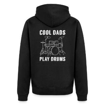 Batterie papa - Veste à capuche bio Premium Unisexe - noir - Dos - Nico (187cm)