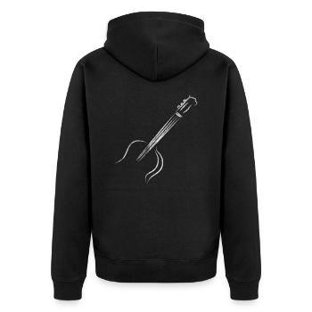 Instrument de musique guitare - Veste à capuche bio Premium Unisexe - noir - Dos - Nico (187cm)