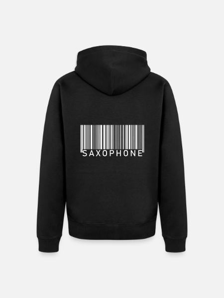 Saxophone - Unisex Premium Organic Zip Hoodie - black
