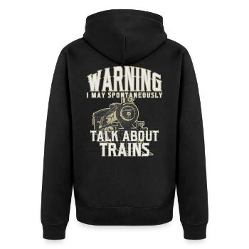 Train trains train modèle - Veste à capuche bio Premium Unisexe - noir - Dos - Nico (187cm)