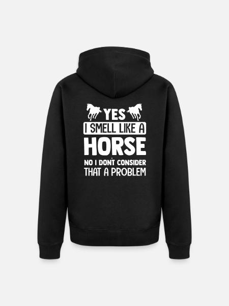 cheval - Veste à capuche bio Premium Unisexe - noir